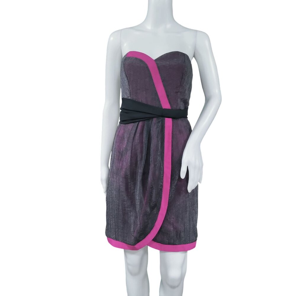 HYPE Vintage Y2K Twee Homecoming Strapless Purple & Pink Cocktail Dress Size 4